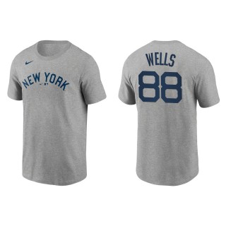Austin Wells Yankees Gray Field of Dreams T-Shirt