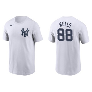 Austin Wells Yankees White Name & Number T-Shirt