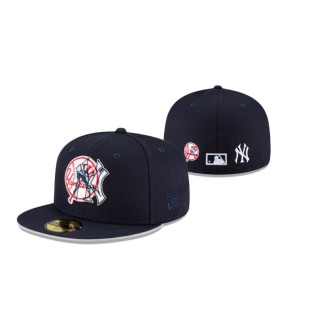 Yankees Navy Double Logo 59Fifty Fitted Hat