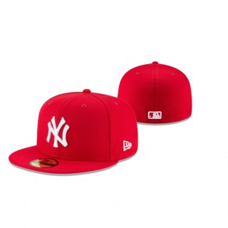 Yankees Scarlet Fashion Color Basic 59FIFTY Fitted Hat