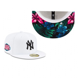 Yankees White Floral Under Visor 59FIFTY Hat