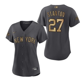 Women's Giancarlo Stanton New York Yankees American League Charcoal 2022 MLB All-Star Game Replica Jersey