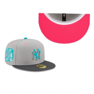 Yankees Gray Pink Under Visor 59FIFTY Hat