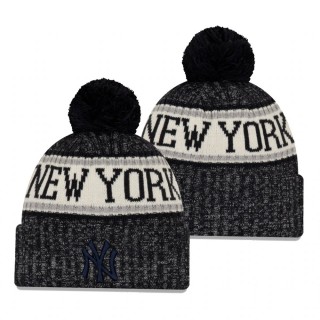 New York Yankees Navy Primary Logo Sport Cuffed Knit Hat with Pom