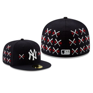 Yankees Spike Lee Champion Collection Navy Crossed Bat 59FIFTY Fitted Hat