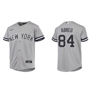 Youth New York Yankees Albert Abreu Gray Replica Road Jersey