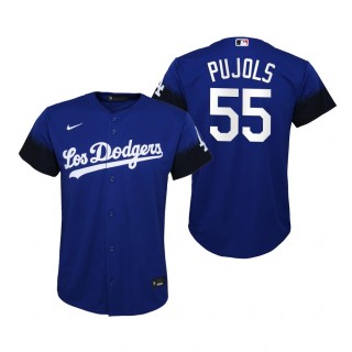 Youth Los Angeles Dodgers Albert Pujols Nike Royal 2021 City Connect Replica Jersey