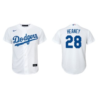 Youth Dodgers Andrew Heaney White Replica Home Jersey