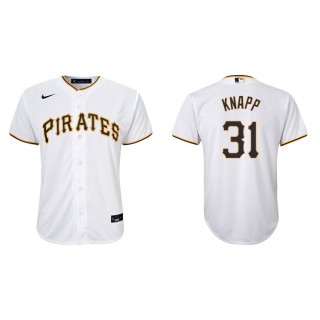 Youth Pirates Andrew Knapp White Replica Home Jersey