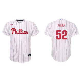 Youth Phillies Brad Hand White Replica Home Jersey