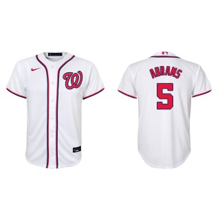 Youth Washington Nationals C.J. Abrams White Replica Home Jersey
