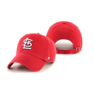 Youth St. Louis Cardinals Red Team Logo Clean Up Adjustable Hat