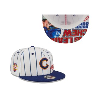 Youth Chicago Cubs White Navy MLB x Big League Chew Original 9FIFTY Snapback Adjustable Hat