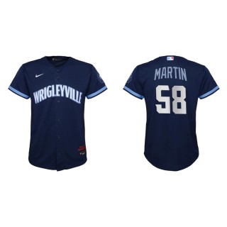 Youth Cubs Chris Martin Navy 2021 City Connect Replica Jersey