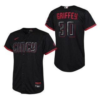 Youth Cincinnati Reds Ken Griffey Jr. Black 2023 City Connect Replica Player Jersey
