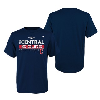 Youth Cleveland Guardians Navy 2022 AL Central Division Champions Locker Room T-Shirt
