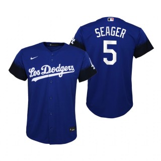 Youth Los Angeles Dodgers Corey Seager Nike Royal 2021 City Connect Replica Jersey
