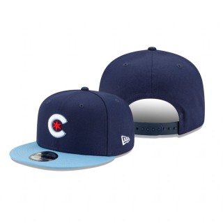 Youth Chicago Cubs Navy Light Blue 2021 City Connect 9FIFTY Snapback Hat