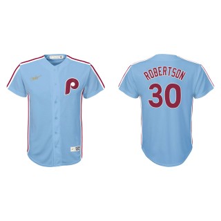 Youth Philadelphia Phillies David Robertson Light Blue Cooperstown Collection Jersey
