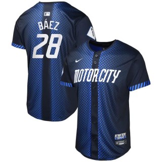 Youth Detroit Tigers Javier Baez Navy 2024 City Connect Limited Jersey
