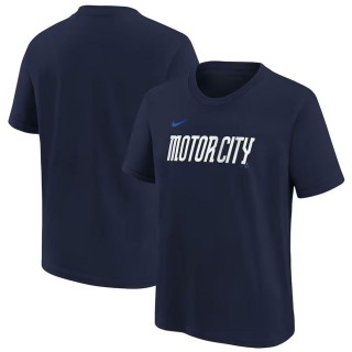 Youth Detroit Tigers Navy 2024 City Connect Wordmark T-Shirt