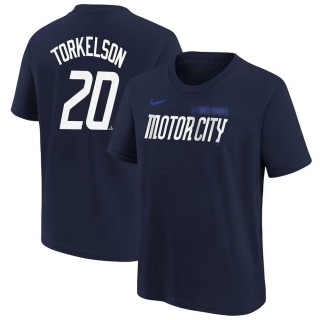 Youth Detroit Tigers Spencer Torkelson Navy 2024 City Connect T-Shirt