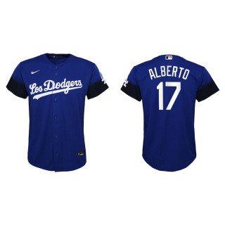 Youth Dodgers Hanser Alberto Royal 2021 City Connect Replica Jersey