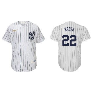 Youth New York Yankees Harrison Bader White Cooperstown Collection Jersey