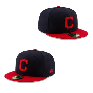 Youth Cleveland Indians Navy Authentic Collection 59FIFTY Fitted Hat