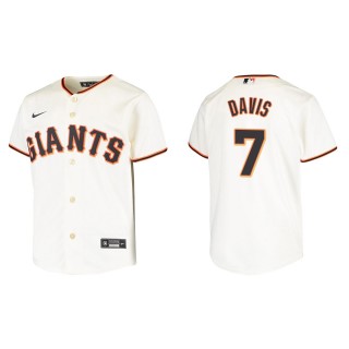 Youth San Francisco Giants J.D. Davis Cream Replica Home Jersey