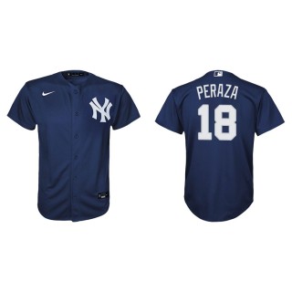 Youth Yankees Jose Peraza Navy Replica Alternate Jersey