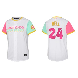 Youth San Diego Padres Josh Bell White 2022 City Connect Replica Jersey