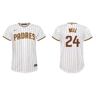 Youth San Diego Padres Josh Bell White Replica Home Jersey