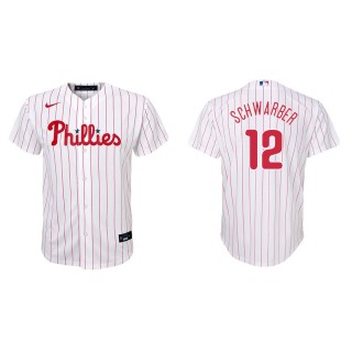 Youth Phillies Kyle Schwarber White Replica Home Jersey