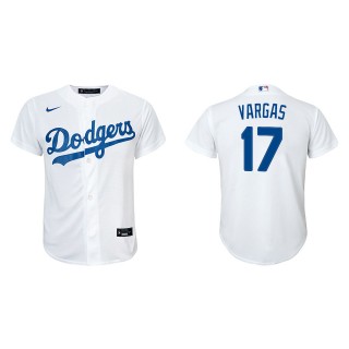 Youth Miguel Vargas White Replica Home Jersey