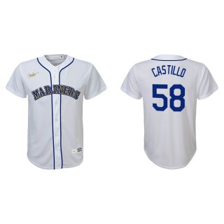 Youth Seattle Mariners Luis Castillo White Cooperstown Collection Jersey