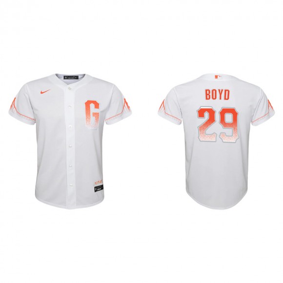 Youth Giants Matthew Boyd White 2021 City Connect Replica Jersey