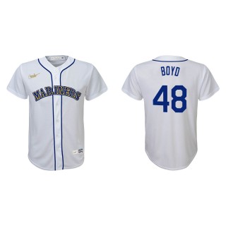Youth Seattle Mariners Matthew Boyd White Cooperstown Collection Jersey