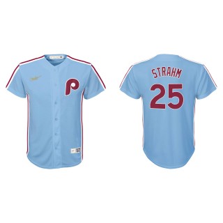 Youth Philadelphia Phillies Matthew Strahm Light Blue Cooperstown Collection Jersey