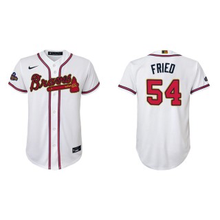 2022 Gold Program Max Fried Braves White Replica Youth Jersey