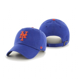Youth New York Mets Royal Team Logo Clean Up Adjustable Hat