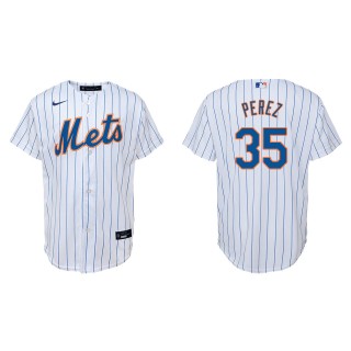 Youth New York Mets Michael Perez White Replica Home Jersey