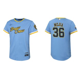 Youth J.C. Mejia Powder Blue City Connect Replica Jersey