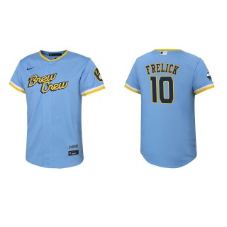 Youth Milwaukee Brewers Sal Frelick Powder Blue City Connect Replica Jersey