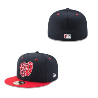 Youth Washington Nationals Black Authentic Collection 59FIFTY Fitted Hat