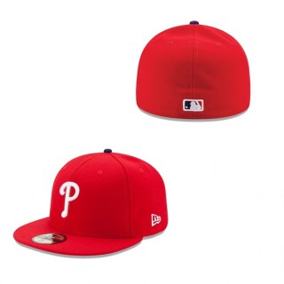 Youth Philadelphia Phillies Red Authentic Collection 59FIFTY Fitted Hat
