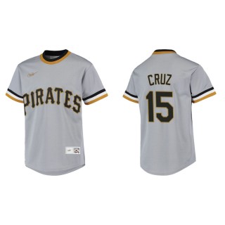 Youth Oneil Cruz Pirates Gray Cooperstown Collection  Jersey