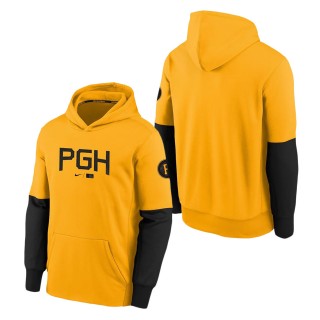 Youth Pittsburgh Pirates Gold City Connect Therma Performance Pullover Hoodie