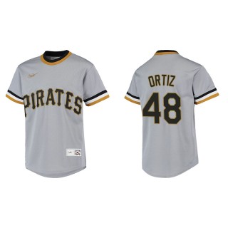Youth Luis Ortiz Gray Cooperstown Collection Jersey