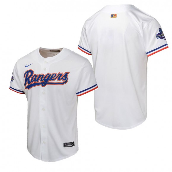 Youth Texas Rangers White 2024 Gold Collection Limited Jersey